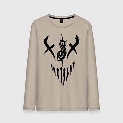 Лонгслив хлопковый мужской Slipknot Demon, цвет: миндальный