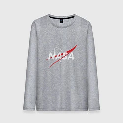 Лонгслив хлопковый мужской NASA: Space Arrow, цвет: меланж