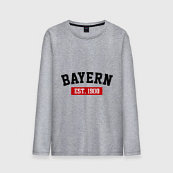 Лонгслив хлопковый мужской FC Bayern Est. 1900, цвет: меланж