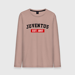 Лонгслив хлопковый мужской FC Juventus Est. 1897, цвет: пыльно-розовый