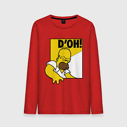 Лонгслив хлопковый мужской Homer D'OH!, цвет: красный