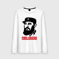 Лонгслив хлопковый мужской Fidel Castro, цвет: белый