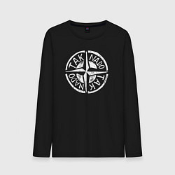 Лонгслив хлопковый мужской Taknado Stone Island, цвет: черный