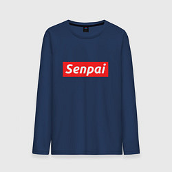 Лонгслив хлопковый мужской Senpai Supreme, цвет: тёмно-синий