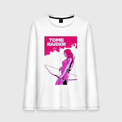 Лонгслив хлопковый мужской Tomb Raider: Pink Style цвета белый — фото 1