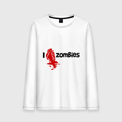 Мужской лонгслив I love zombies