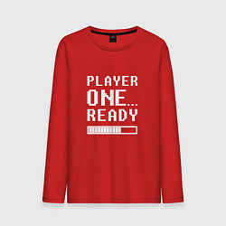 Лонгслив хлопковый мужской Ready Player One Loading, цвет: красный
