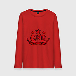 Лонгслив хлопковый мужской GNR Red цвета красный — фото 1