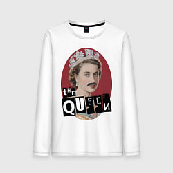 Лонгслив хлопковый мужской The Queen, цвет: белый