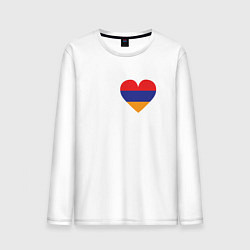 Лонгслив хлопковый мужской Love Armenia, цвет: белый