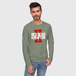 Лонгслив хлопковый мужской RDR II, цвет: авокадо — фото 2