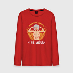 Лонгслив хлопковый мужской Khabib: The Eagle, цвет: красный
