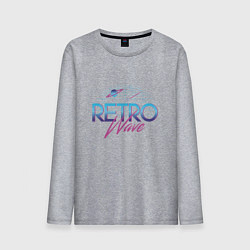 Лонгслив хлопковый мужской Retrowave Spacetraveling, цвет: меланж