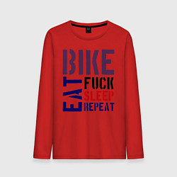 Мужской лонгслив Bike eat sleep repeat