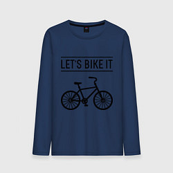 Лонгслив хлопковый мужской Lets bike it, цвет: тёмно-синий