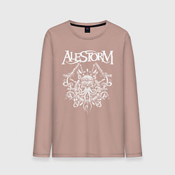Лонгслив хлопковый мужской Alestorm: Pirate Bay, цвет: пыльно-розовый
