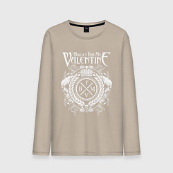 Лонгслив хлопковый мужской Bullet For My Valentine, цвет: миндальный