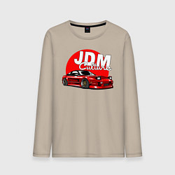 Лонгслив хлопковый мужской JDM Culture, цвет: миндальный