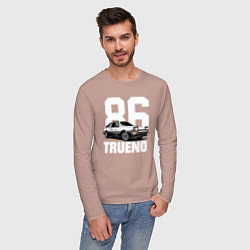Лонгслив хлопковый мужской TRUENO 86, цвет: пыльно-розовый — фото 2