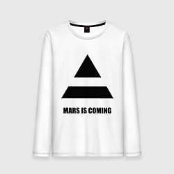 Лонгслив хлопковый мужской Mars is coming, цвет: белый