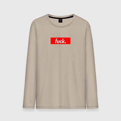 Лонгслив хлопковый мужской Fuck Supreme, цвет: миндальный