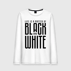 Лонгслив хлопковый мужской Juventus: Black & White, цвет: белый