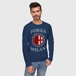 Лонгслив хлопковый мужской Forza Milan, цвет: тёмно-синий — фото 2