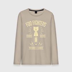 Лонгслив хлопковый мужской Foo Fighters: Patience & Grace, цвет: миндальный