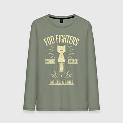 Лонгслив хлопковый мужской Foo Fighters: Patience & Grace, цвет: авокадо