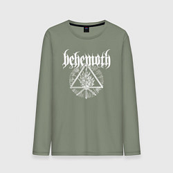 Лонгслив хлопковый мужской Behemoth, цвет: авокадо