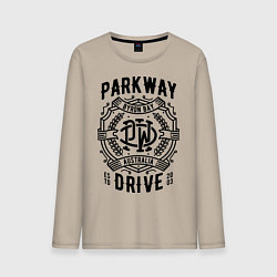 Лонгслив хлопковый мужской Parkway Drive: Australia, цвет: миндальный