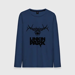 Лонгслив хлопковый мужской Linkin Park: Deer, цвет: тёмно-синий