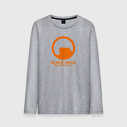 Лонгслив хлопковый мужской Black Mesa: Research Facility цвета меланж — фото 1