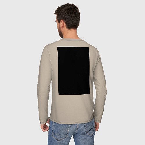 Мужской лонгслив Senpai: Pornhub Style / Миндальный – фото 4