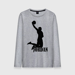 Лонгслив хлопковый мужской Jordan Basketball, цвет: меланж