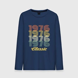 Лонгслив хлопковый мужской 1976 Classic, цвет: тёмно-синий
