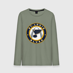 Лонгслив хлопковый мужской St Louis Blues, цвет: авокадо