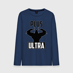Лонгслив хлопковый мужской PLUS ULTRA черный, цвет: тёмно-синий