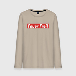 Лонгслив хлопковый мужской Feuer Frei!, цвет: миндальный