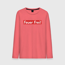 Лонгслив хлопковый мужской Feuer Frei!, цвет: коралловый