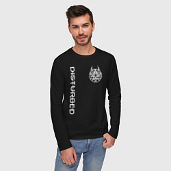 Лонгслив хлопковый мужской DISTURBED, цвет: черный — фото 2