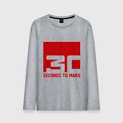 Лонгслив хлопковый мужской 30 seconds to mars, цвет: меланж