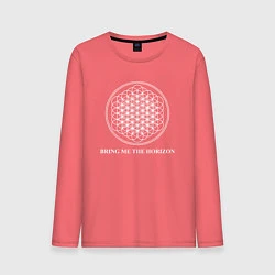 Лонгслив хлопковый мужской BRING ME THE HORIZON, цвет: коралловый