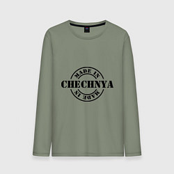 Лонгслив хлопковый мужской Made in Chechnya, цвет: авокадо