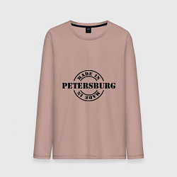 Лонгслив хлопковый мужской Made in Petersburg, цвет: пыльно-розовый