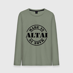 Лонгслив хлопковый мужской Made in Altai, цвет: авокадо