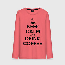 Мужской лонгслив Keep Calm & Drink Coffee