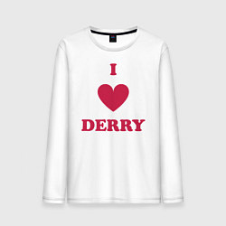 Лонгслив хлопковый мужской I Love Derry цвета белый — фото 1