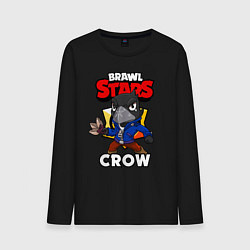 Лонгслив хлопковый мужской BRAWL STARS CROW, цвет: черный