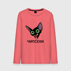 Мужской лонгслив Чипсеки: кот-мем